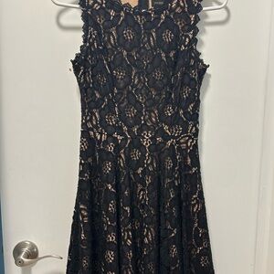 Jodi Kristopher Black Lace Dress
